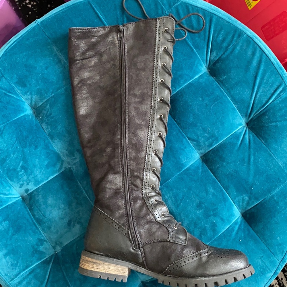 Tall black boots